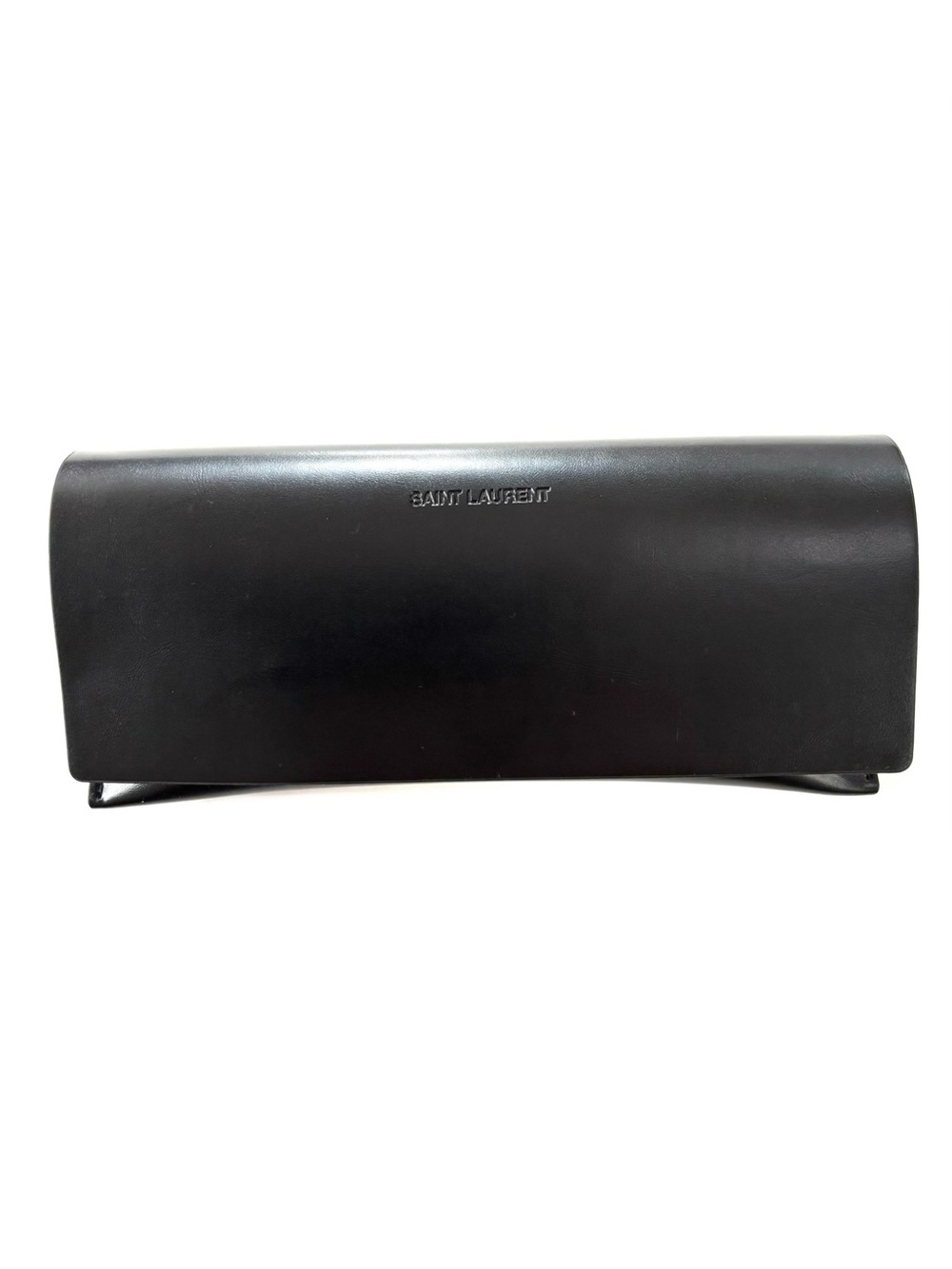 Saint Laurent Sunglasses Eyeglasses Case Black Leather Magnetic